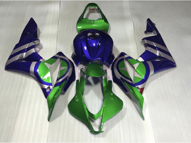 2007-2008 Blue Green Captain America CBR600RR Motorcycle Fairings