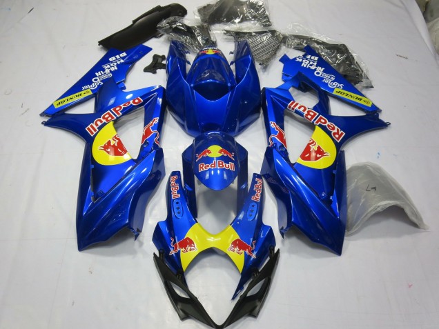 2007-2008 Blue Red Bull GSXR 1000 Motorcycle Fairings