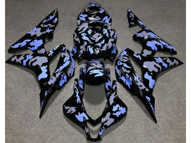 2007-2008 Blue and Grey Camouflage CBR600RR Motorcycle Fairings