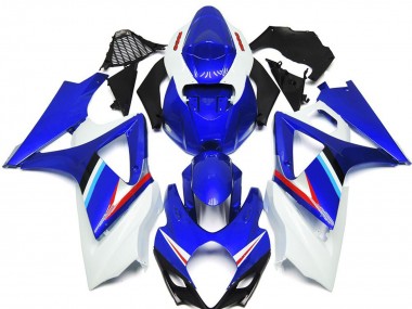 2007-2008 Blue and White Gloss GSXR 1000 Motorcycle Fairings