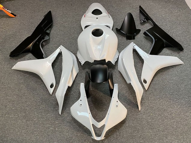 2007-2008 Clean White and Black CBR600RR Motorcycle Fairings