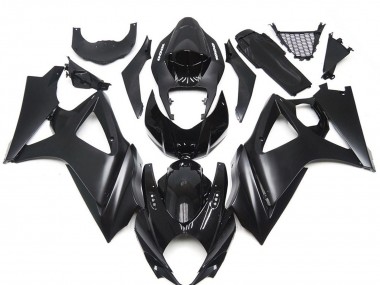 2007-2008 Custom Matte Black Slick GSXR 1000 Motorcycle Fairings
