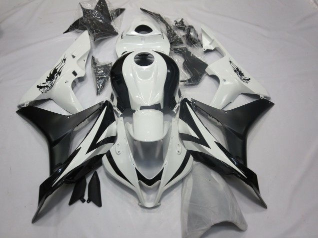 2007-2008 Custom OEM Style White and Black CBR600RR Motorcycle Fairings