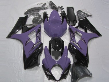 2007-2008 Dark Purple and Black GSXR 1000 Motorcycle Fairings