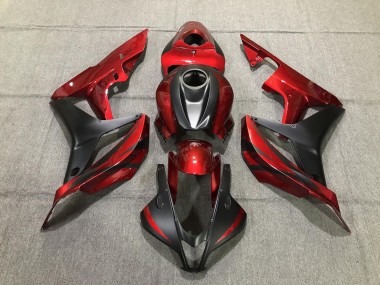 2007-2008 Deep Red and Matte Black CBR600RR Motorcycle Fairings
