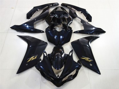 2007-2008 Gloss Black Gold R1 Motorcycle Fairings