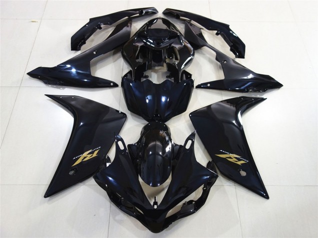 2007-2008 Gloss Black Gold R1 Motorcycle Fairings