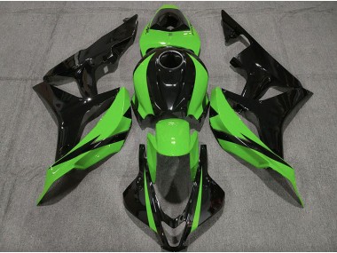 2007-2008 Gloss Black & Green CBR600RR Motorcycle Fairings
