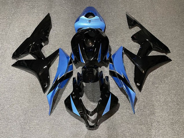2007-2008 Gloss Black & Light Blue CBR600RR Motorcycle Fairings