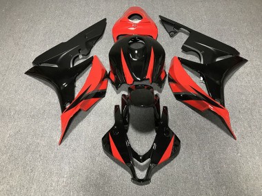 2007-2008 Gloss Black & Red CBR600RR Motorcycle Fairings