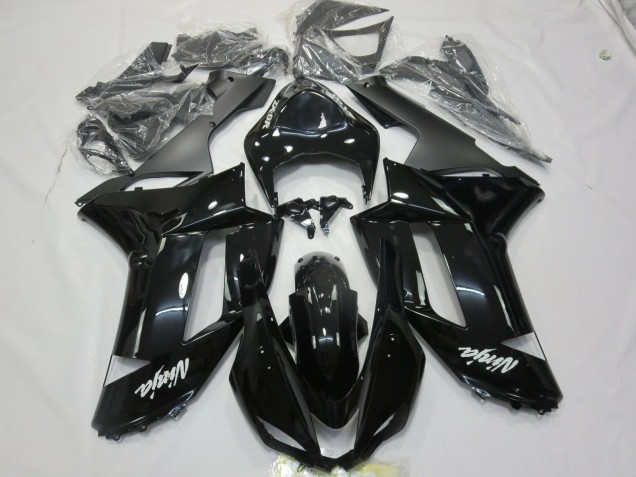 2007-2008 Gloss Black White decal ZX6R Motorcycle Fairings