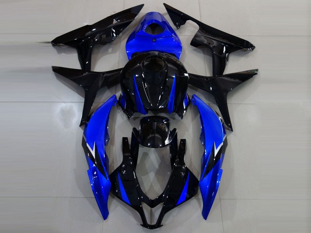 2007-2008 Gloss Black and Blue CBR600RR Motorcycle Fairings