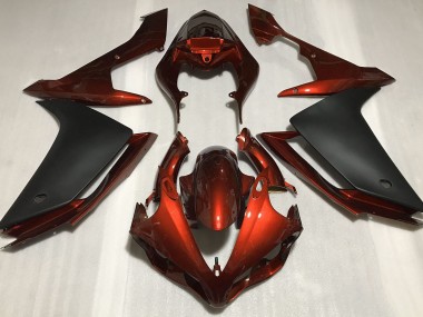 2007-2008 Gloss Dark Orange & Black R1 Motorcycle Fairings