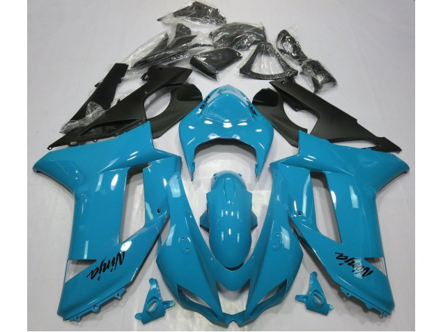 2007-2008 Gloss Light Blue ZX6R Motorcycle Fairings