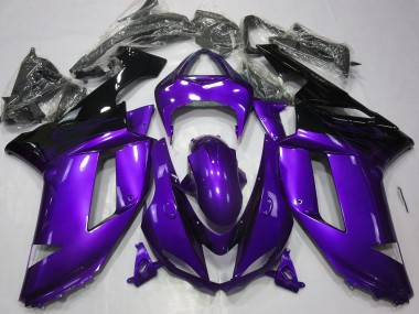 2007-2008 Gloss Purple & Black ZX6R Motorcycle Fairings