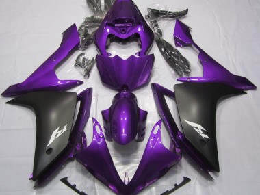2007-2008 Gloss Purple and Black R1 Motorcycle Fairings