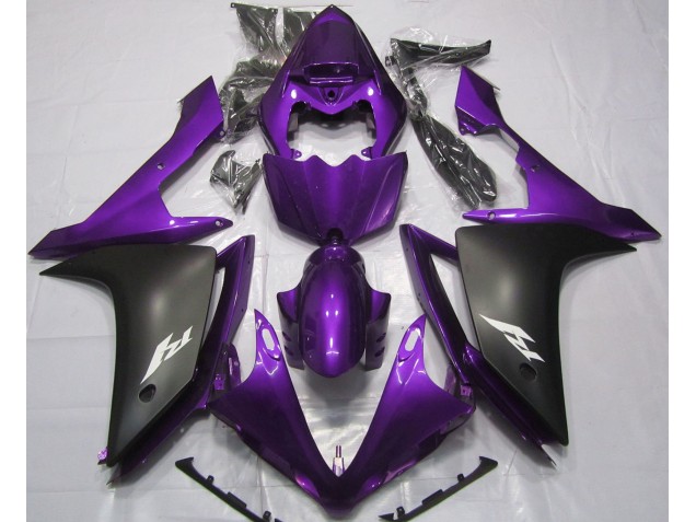 2007-2008 Gloss Purple and Black R1 Motorcycle Fairings