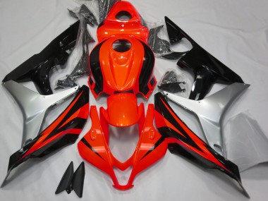 2007-2008 Gloss Red Silver and Black CBR600RR Motorcycle Fairings