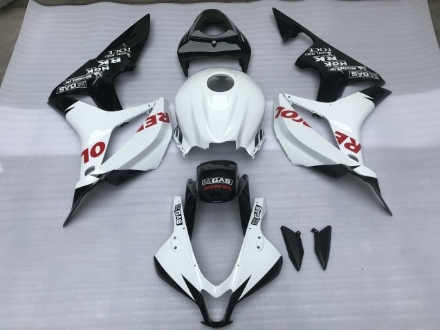 2007-2008 Gloss White & Red Repsol CBR600RR Motorcycle Fairings