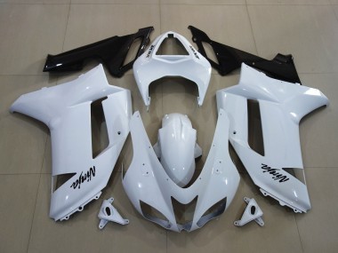2007-2008 Gloss White ZX6R Motorcycle Fairings