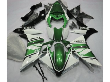 2007-2008 Gloss White and Green R1 Motorcycle Fairings
