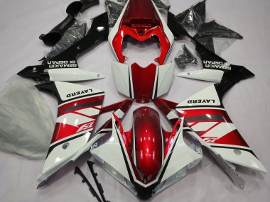 2007-2008 Gloss White and Red R1 Motorcycle Fairings