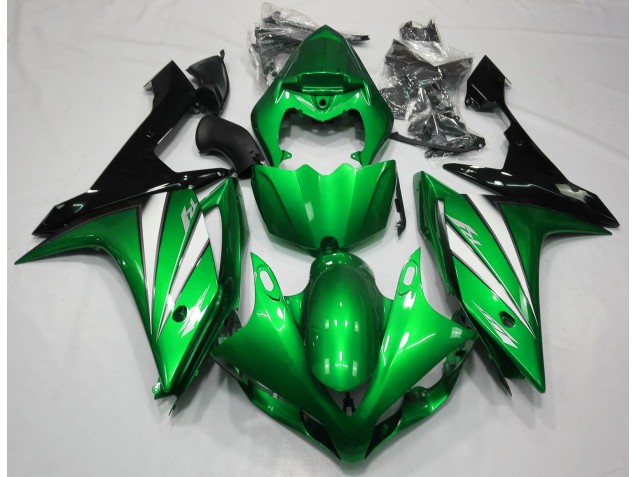 2007-2008 Green White and Black R1 Motorcycle Fairings