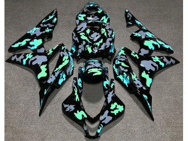 2007-2008 Green and Grey Camouflage CBR600RR Motorcycle Fairings