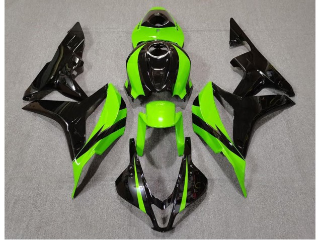 2007-2008 Lime Green and Black CBR600RR Motorcycle Fairings