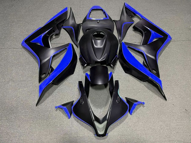 2007-2008 Matte Black & Blue CBR600RR Motorcycle Fairings