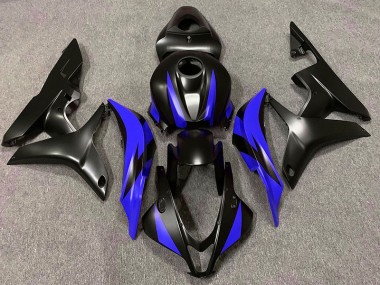 2007-2008 Matte Black & Blue Design CBR600RR Motorcycle Fairings