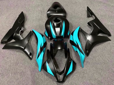 2007-2008 Matte Black & Cyan Design CBR600RR Motorcycle Fairings
