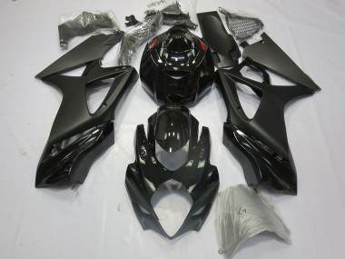 2007-2008 Matte Black Gloss GSXR 1000 Motorcycle Fairings