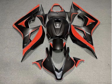 2007-2008 Matte Black & Red CBR600RR Motorcycle Fairings