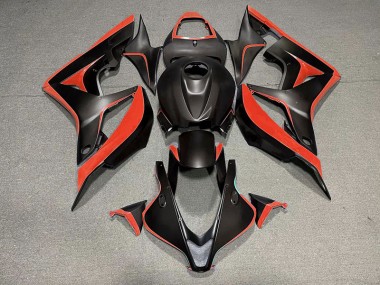 2007-2008 Matte Black & Red CBR600RR Motorcycle Fairings