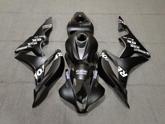 2007-2008 Matte Black Repsol CBR600RR Motorcycle Fairings