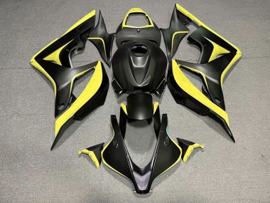 2007-2008 Matte Black & Yellow CBR600RR Motorcycle Fairings