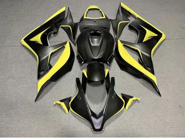 2007-2008 Matte Black & Yellow CBR600RR Motorcycle Fairings