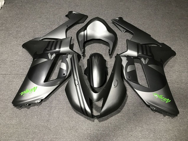 2007-2008 Matte Silver & Skull ZX6R Motorcycle Fairings