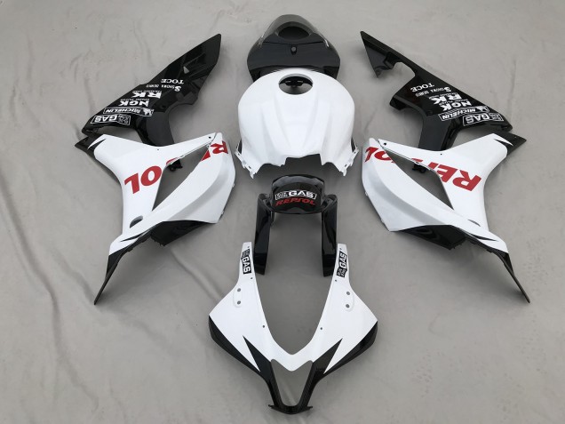 2007-2008 Matte White & Red Repsol CBR600RR Motorcycle Fairings