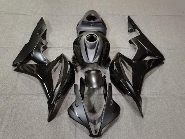2007-2008 Matte and Gloss Black CBR600RR Motorcycle Fairings