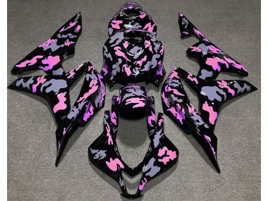 2007-2008 Pink and Grey Camouflage CBR600RR Motorcycle Fairings