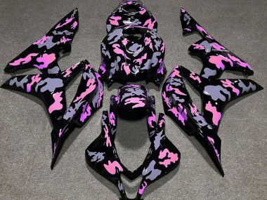 2007-2008 Pink and Grey Camouflage CBR600RR Motorcycle Fairings