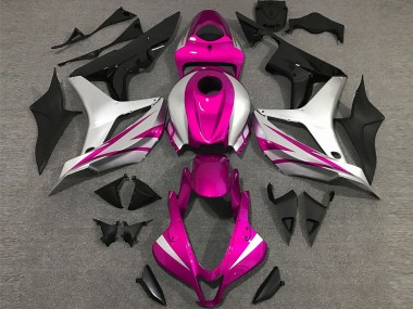 2007-2008 Pink and Silver OEM Style CBR600RR Motorcycle Fairings