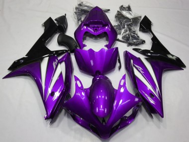 2007-2008 Purple White and Black R1 Motorcycle Fairings