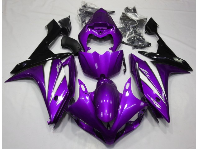 2007-2008 Purple White and Black R1 Motorcycle Fairings