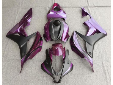2007-2008 Purple and Matte Black CBR600RR Motorcycle Fairings