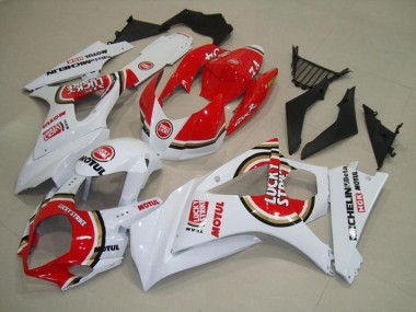 2007-2008 Red Lucky Strike GSXR 1000 Motorcycle Fairings