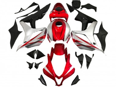 2007-2008 Red and Silver OEM Style CBR600RR Motorcycle Fairings