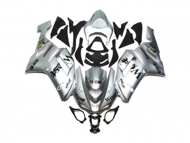 2007-2008 Silver West Gloss ZX6R Motorcycle Fairings